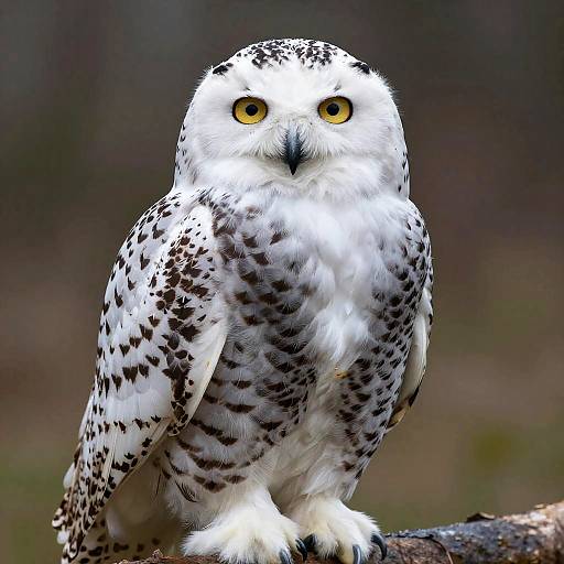 Realistic Tattooed Snowy Owl Portrait