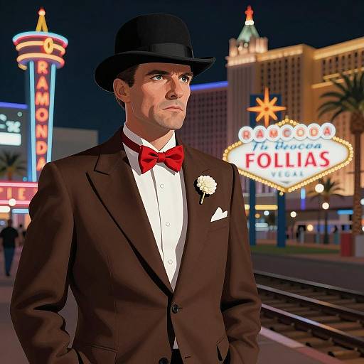 Vintage Elegance in Neon Vegas