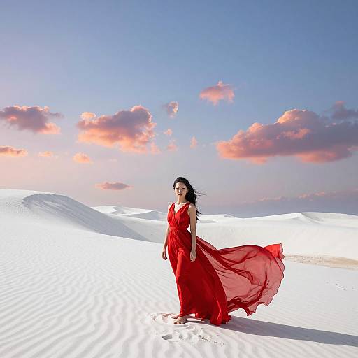 Vibrant Sunset in Desert Dunes