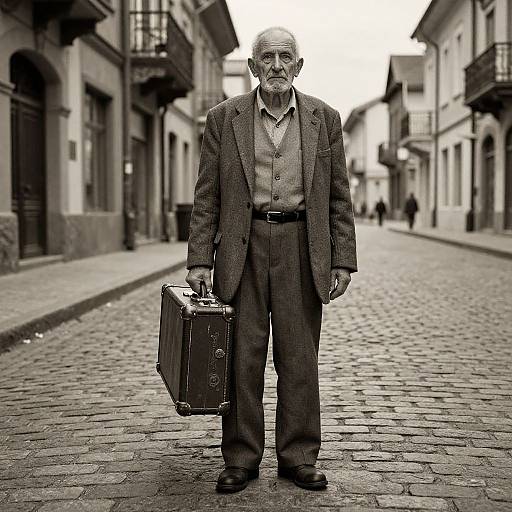 Nostalgic Portrait of Elderly Gentleman