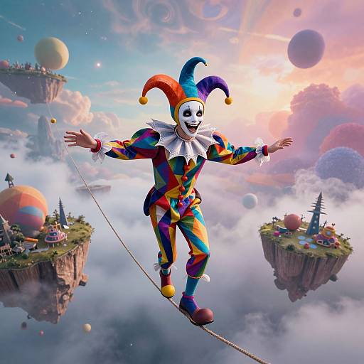 Surreal Jester on Floating Islands