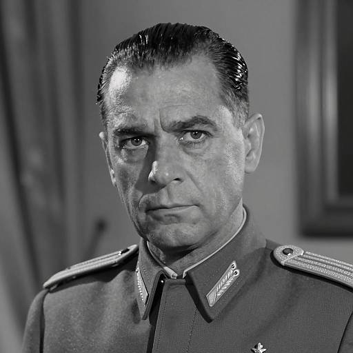 Striking Black-and-White Military Portrait