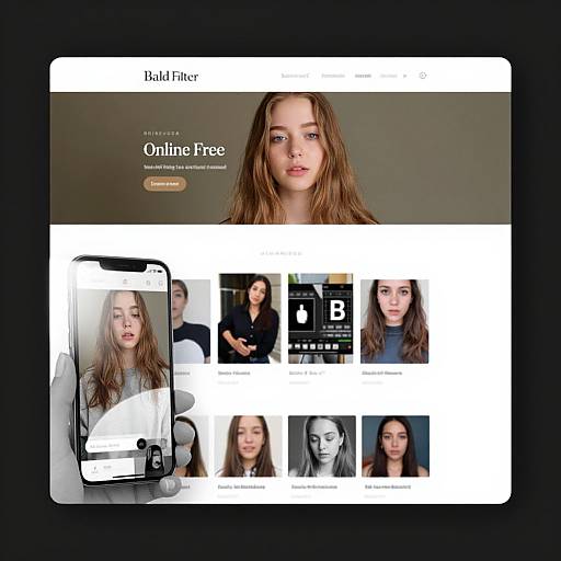 Bald Filter Webpage Responsive Mockup