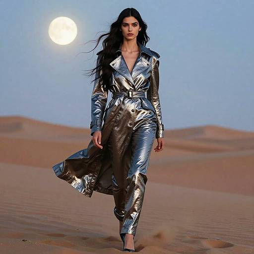 Moonlit Desert Runway Long Mullet Model