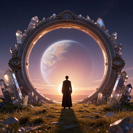 Man at Interdimensional Quartz Gateway