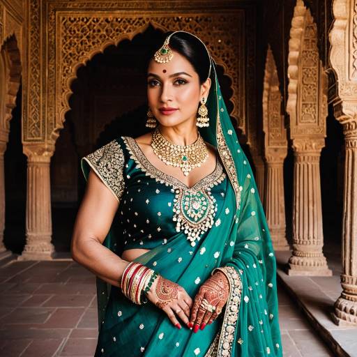 Regal Pakistani Drag Queen in Mughal Era Attire at Agra Fort