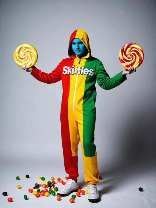 Vibrant Skittles Costume Cosplay Photo