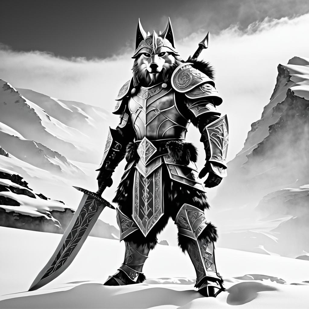 Valiant Wolf in Viking Armor