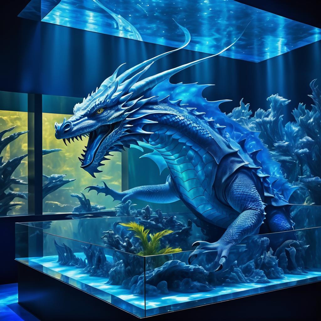 Futuristic Dragon in Dubai Aquarium