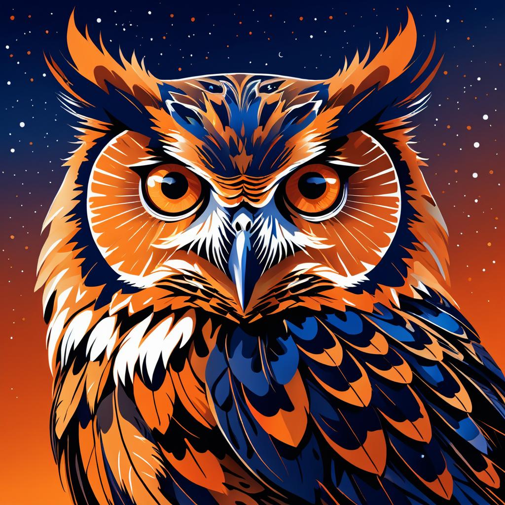 Twilight Owl: A Striking Illustration