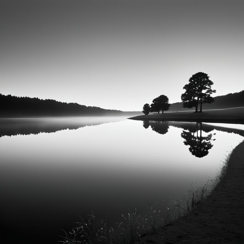 Serene Riverbend at Dusk