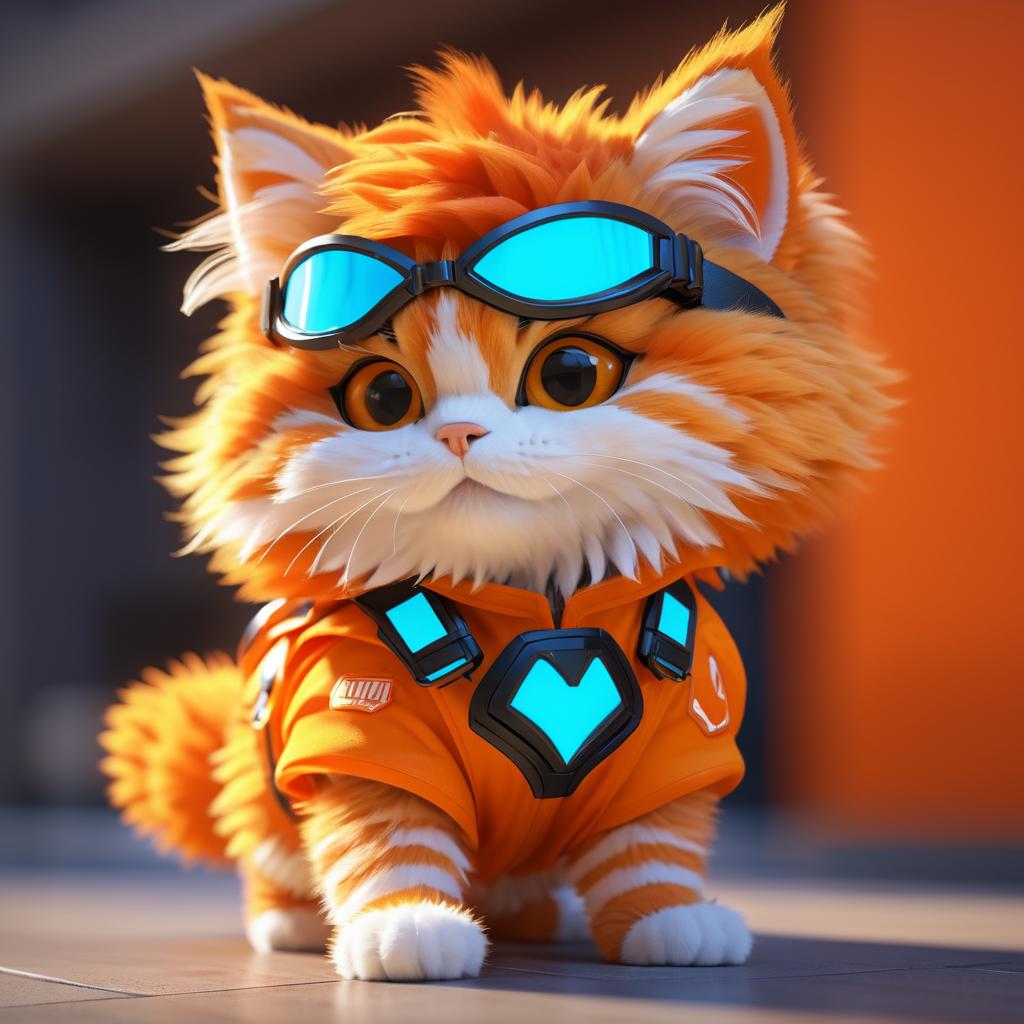 Superhero Fluffy Orange Kitten Adventure