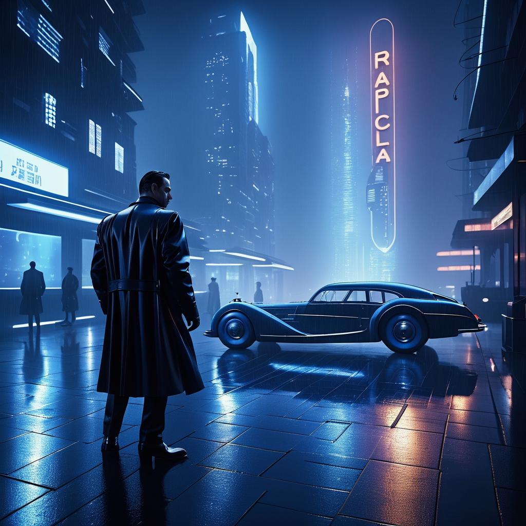 Cinematic Noir in a Futuristic City