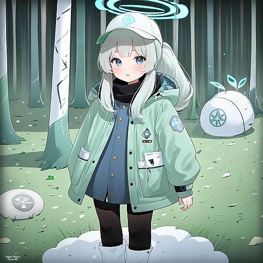 Illustration of Hare (camp) (blue archive), blue archive in the style of Mamaloni