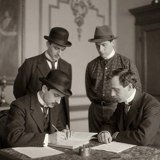 Early 20th Century Gathering in Sepia