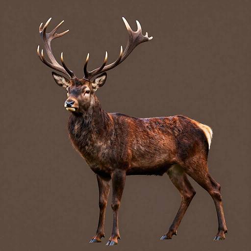 Majestic Mountain Stag in Mahogany