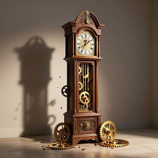 Steampunk Melting Grandfather Clock
