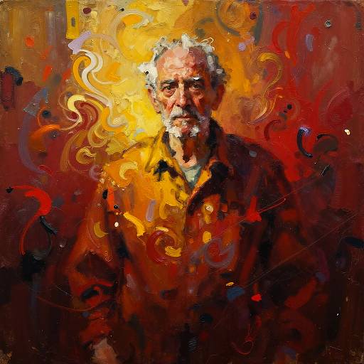 Abstract Expressionism Elderly Mentor