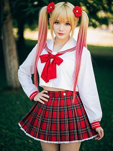 Lifestyle costume photo of Momosuzu nene (casual). Cosplay clothes