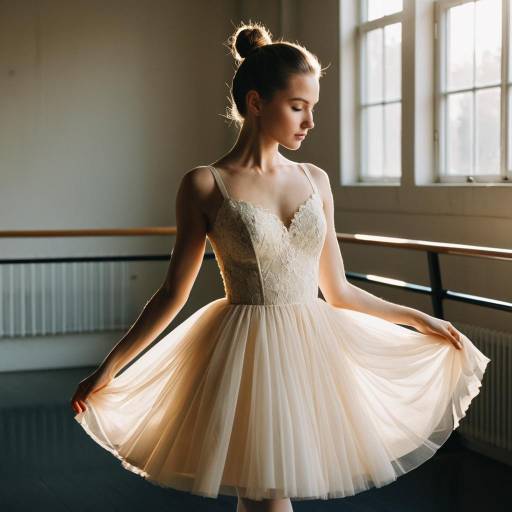 Ballet Model in Sheer Lace Dress Ballet Model in Sheer Lace Dress