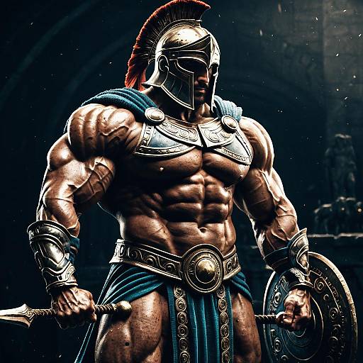 Octane Achilles: Muscular Ancient Greek Warrior