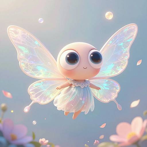 Whimsical Fairy with Shimmering Wings