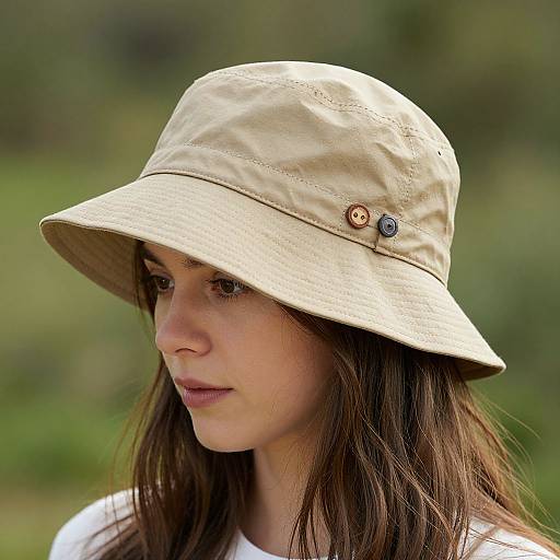 Woman Wearing Olney Rain Hat