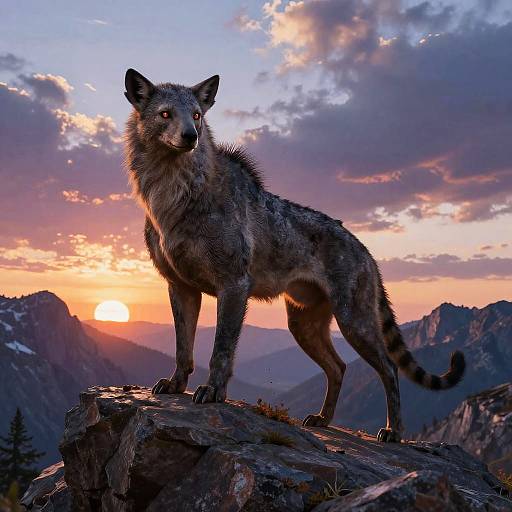 Realistic Manticore at Dawn