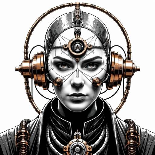 Monochrome Cyborg Scholar Mountain Logo
