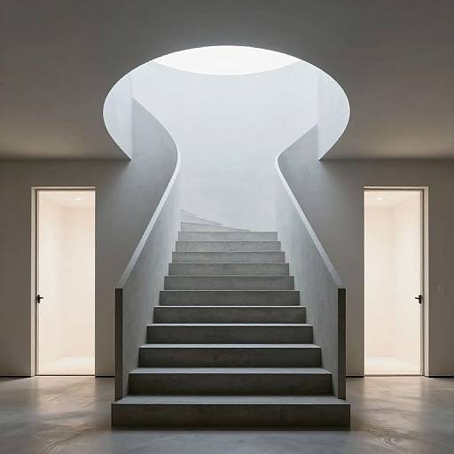 Graceful Modern Concrete Stairs