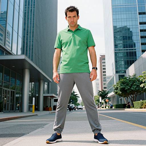 Confident Man in Urban Athletic Style