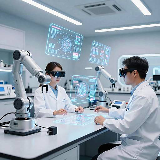 Futuristic High-Tech Laboratory Scene