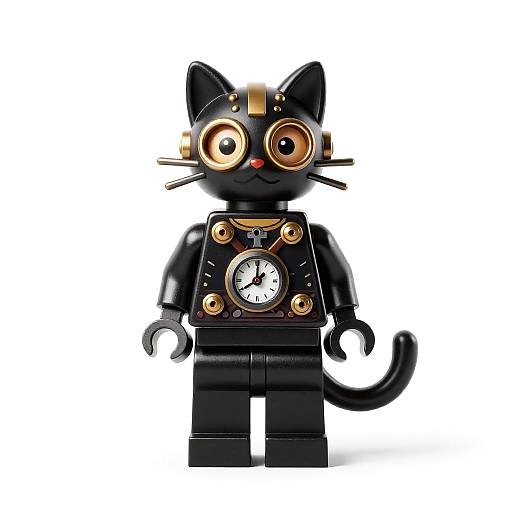 Steampunk Cat Minifigure Avatar Design