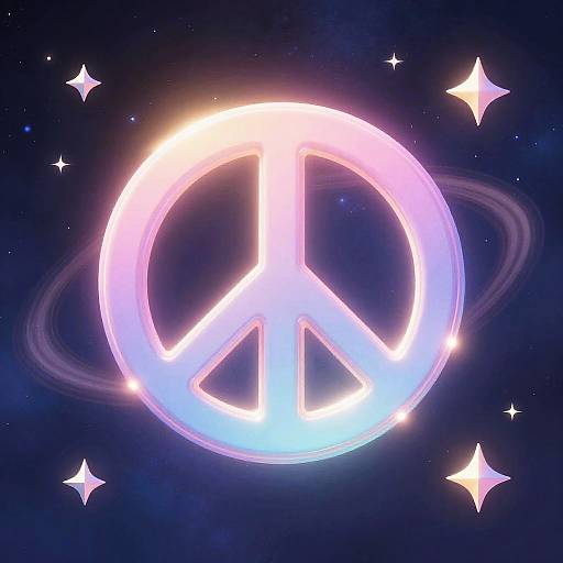 Ethereal Upside Down Peace Symbol