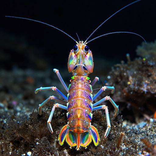 Ultra-Realistic Neon Mantis Shrimp