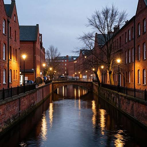 Serene Manchester Canal at Dusk