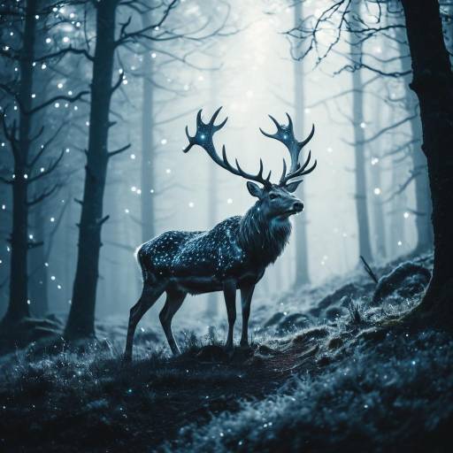 Cinematic Glowing Silver Stag Patronus Cinematic Glowing Silver Stag Patronus