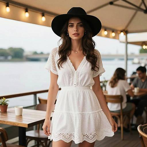 Bohemian Chic Woman by Riverside Café