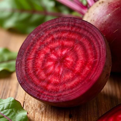Hyper-Realistic Sliced Beet Close-Up