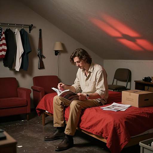 Quiet Moment in an Attic Room