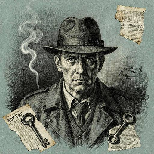 Retired Detective in Surreal Etching