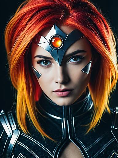 Close-Up Lavagirl Costume Headshot