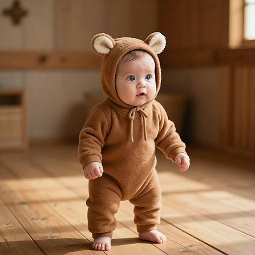 Adorable Baby in Cozy Animal Outfit