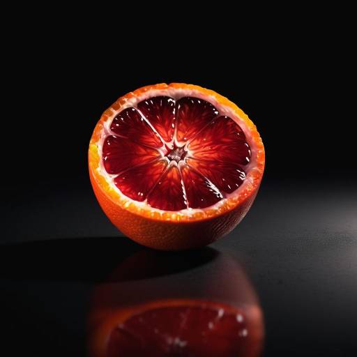 Glowing Blood Orange Still Life Composition