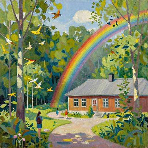 Modern Oil Painting of Sustainable Nature