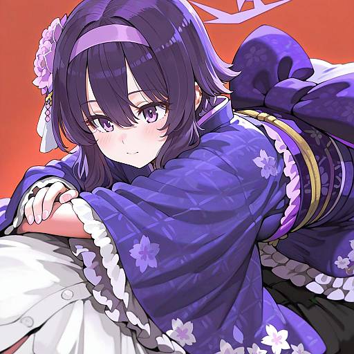 Illustration of Haruka (new year) (blue archive), blue archive in the style of Jun (navigavi)