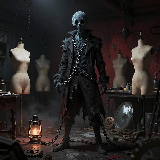 Haunting Victorian Ghost Mannequin Scene
