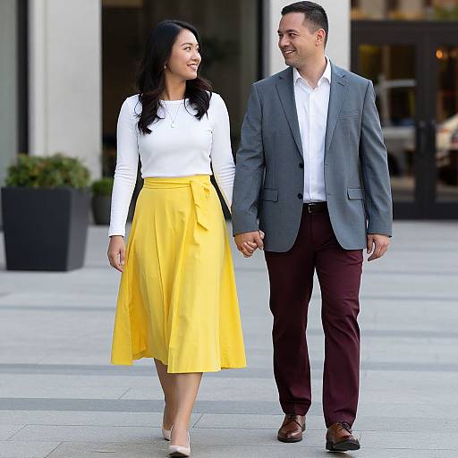 Stylish Engagement Walk in Atlanta