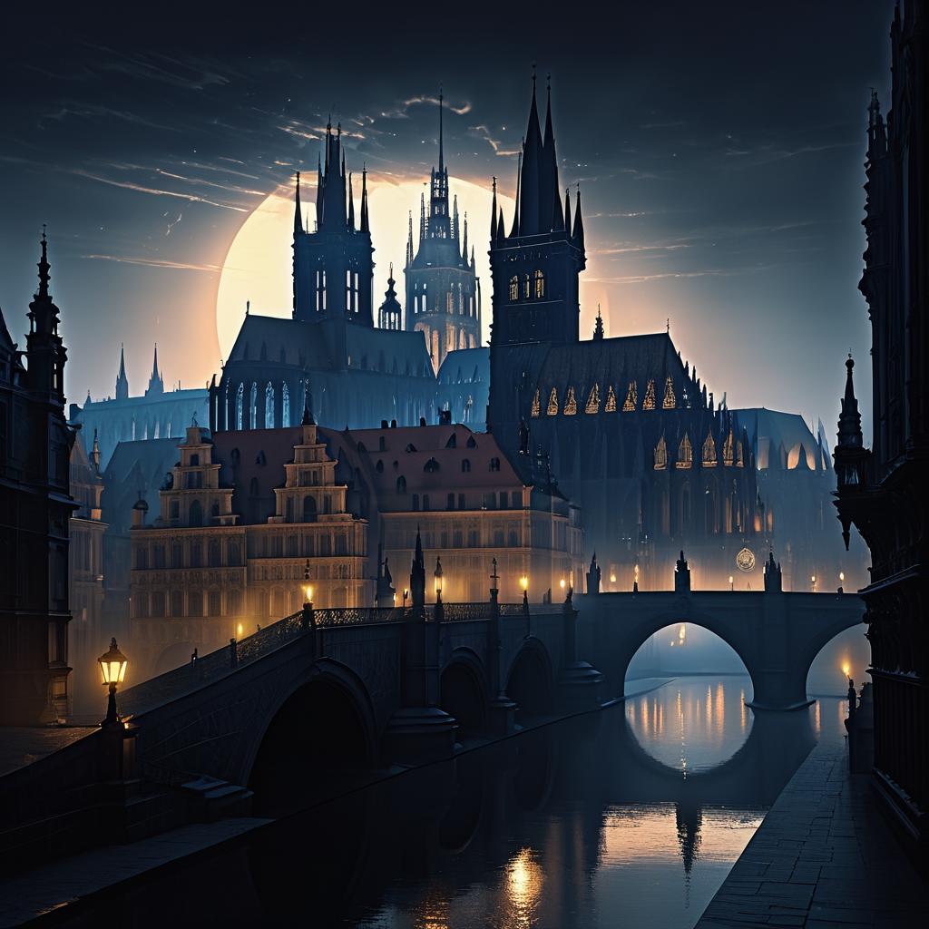 Neo-Gothic Prague: A Mystical Cityscape