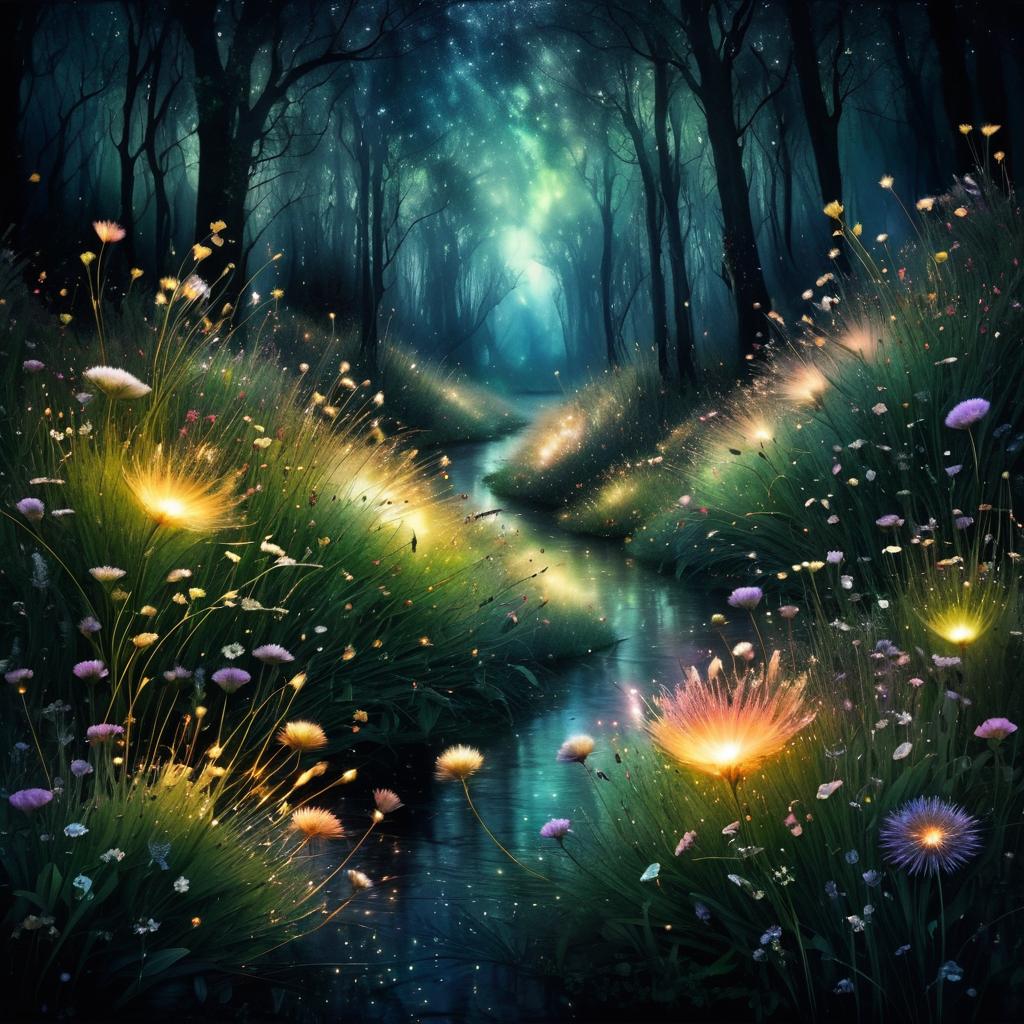 Surreal Fox Tail Nature Explosion Art